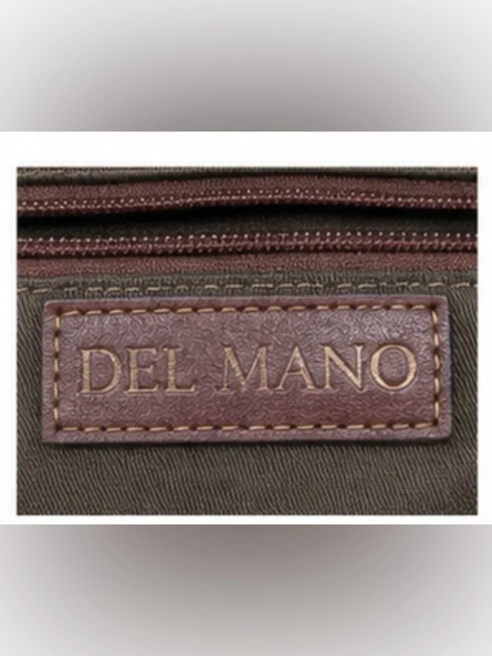 Del Mano Woven Burgundy Brown Structured Satchel Handbag